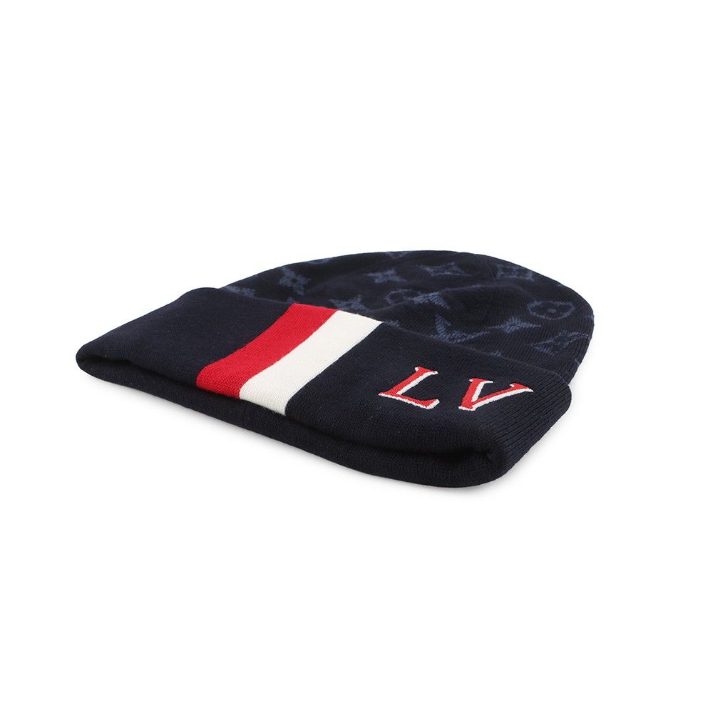Louis Vuitton Knit Hat Bonnet LV Varsity Monogram Wool 100% — view 2