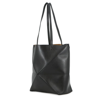 Loewe Tote Puzzle Fold Shiny Calf Leather Black — view 2