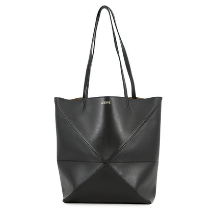 Loewe Tote Puzzle Fold Shiny Calf Leather Black