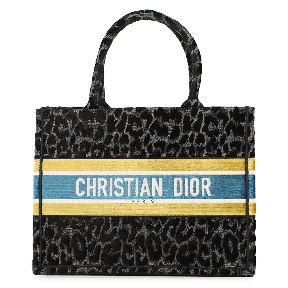 Dior Tote Book Leopard Ztgt Black
