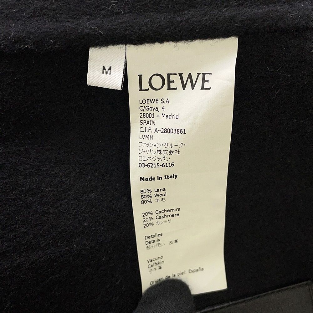 Loewe Coat Anagram Patch Cashmere Wool M Black — view 7