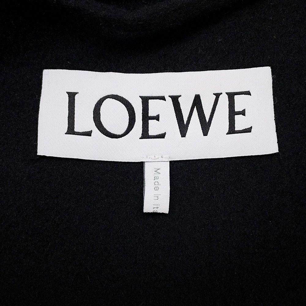 Loewe Coat Anagram Patch Cashmere Wool M Black — view 6