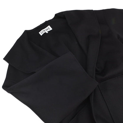 Loewe Coat Anagram Patch Cashmere Wool M Black — view 3