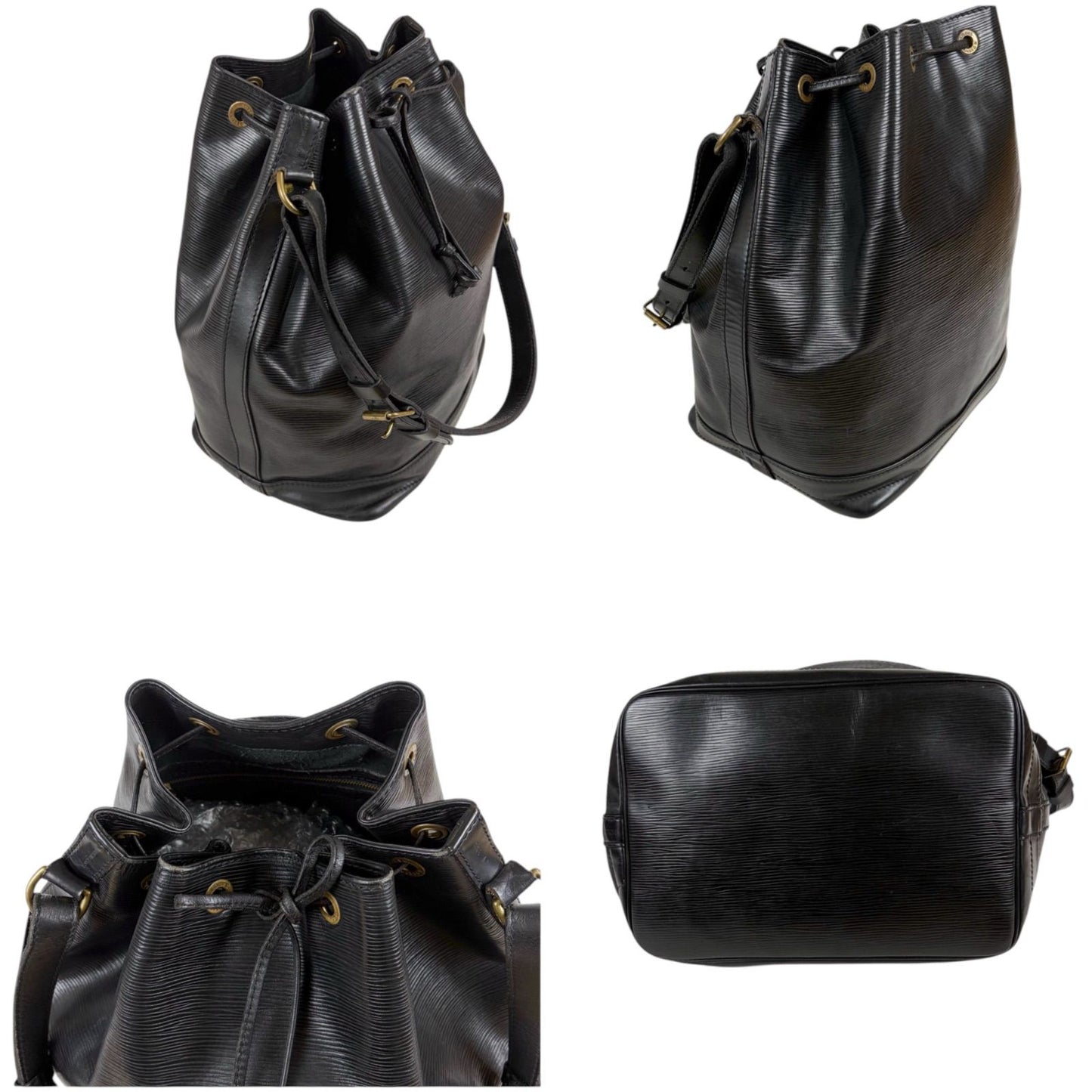 Louis Vuitton Noe Shoulder Bag Drawstring Noir Black Epi Leather — view 7