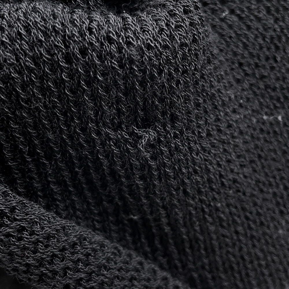 Chanel Dress Knit Long CC Logo Virgin Wool Sleeve Black — view 4