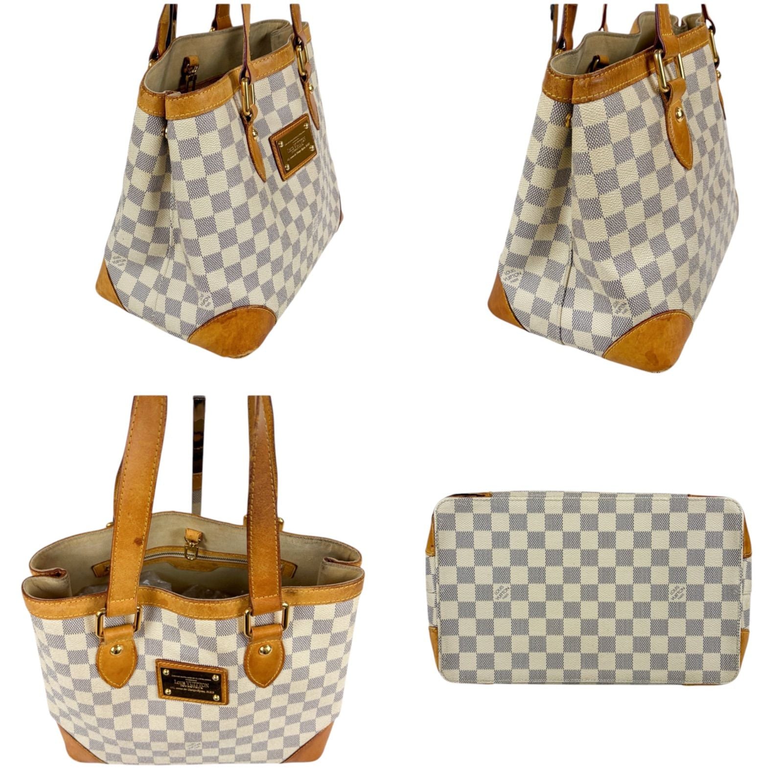 Louis Vuitton Damier Azur Leather Hampstead PM Tote Shoulder — view 4