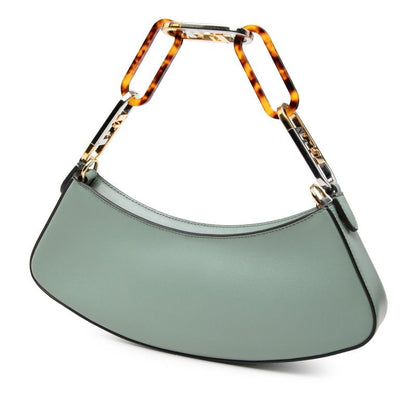 Fendi Orlock Swing Handbag Shoulder Green Leather — view 2