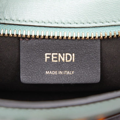 Fendi Orlock Swing Handbag Shoulder Green Leather — view 5