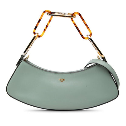 Fendi Orlock Swing Handbag Shoulder Green Leather