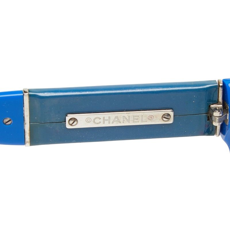 Chanel CC Logo Gradient Sunglasses Blue Acetate Eyewear — view 6