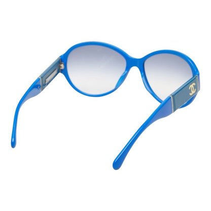Chanel CC Logo Gradient Sunglasses Blue Acetate Eyewear — view 3