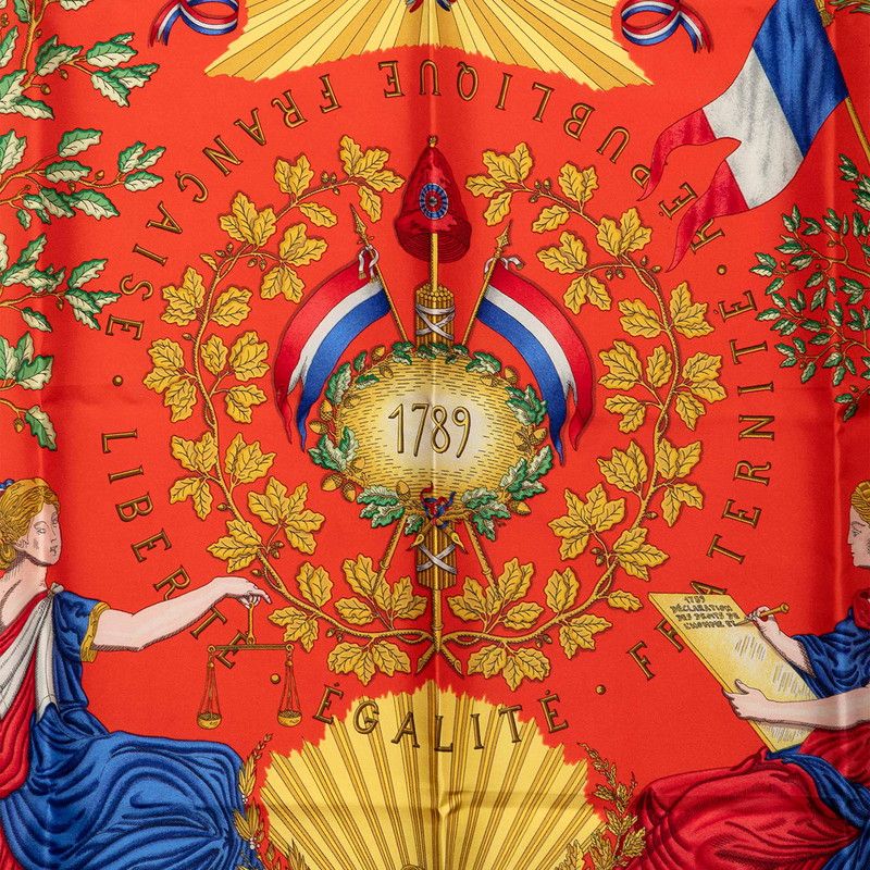 Hermes Carre 90 Liberte Egalite Fraternite Republique Francaise to Commemorate — view 2