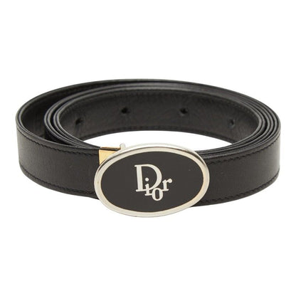 Dior Logo Belt 70 28 Black Leather