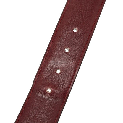Celine Vintage Carriage Belt 70 Wine Red Bordeaux Leather — view 6