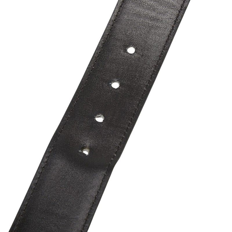 Celine Vintage Carriage Belt 70 Wine Red Bordeaux Leather — view 7
