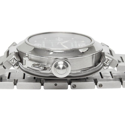 Cartier Pasha C Big Date Watch Black Silver Stainless Steel — view 3