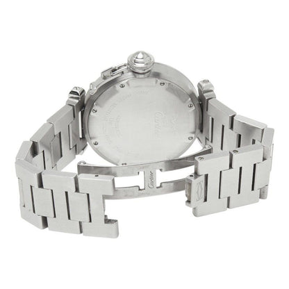 Cartier Pasha C Big Date Watch Black Silver Stainless Steel — view 5