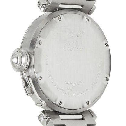 Cartier Pasha C Big Date Watch Black Silver Stainless Steel — view 6