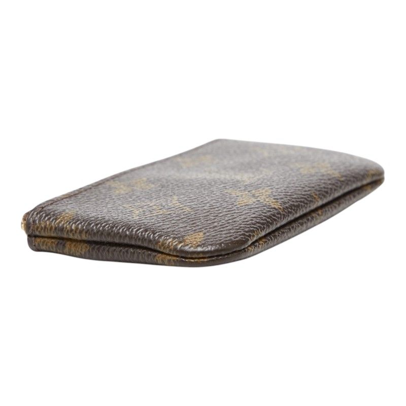 Louis Vuitton Monogram Pochette Cles Coin Case Key Purse Brown Leather — view 6