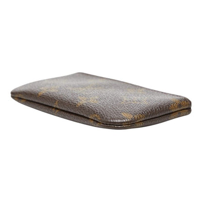 Louis Vuitton Monogram Pochette Cles Coin Case Key Purse Brown Leather — view 5