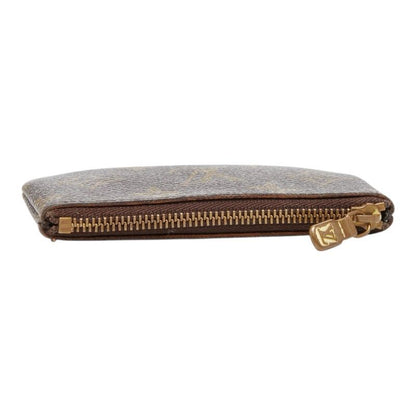 Louis Vuitton Monogram Pochette Cles Coin Case Key Purse Brown Leather — view 4