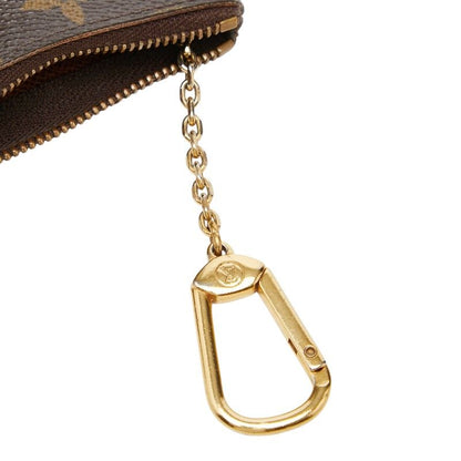 Louis Vuitton Monogram Pochette Cles Coin Case Key Purse Brown Leather — view 7