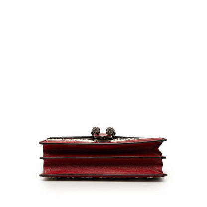 Gucci GG Tweed Dionysus Chain Shoulder Bag White Red Black — view 3
