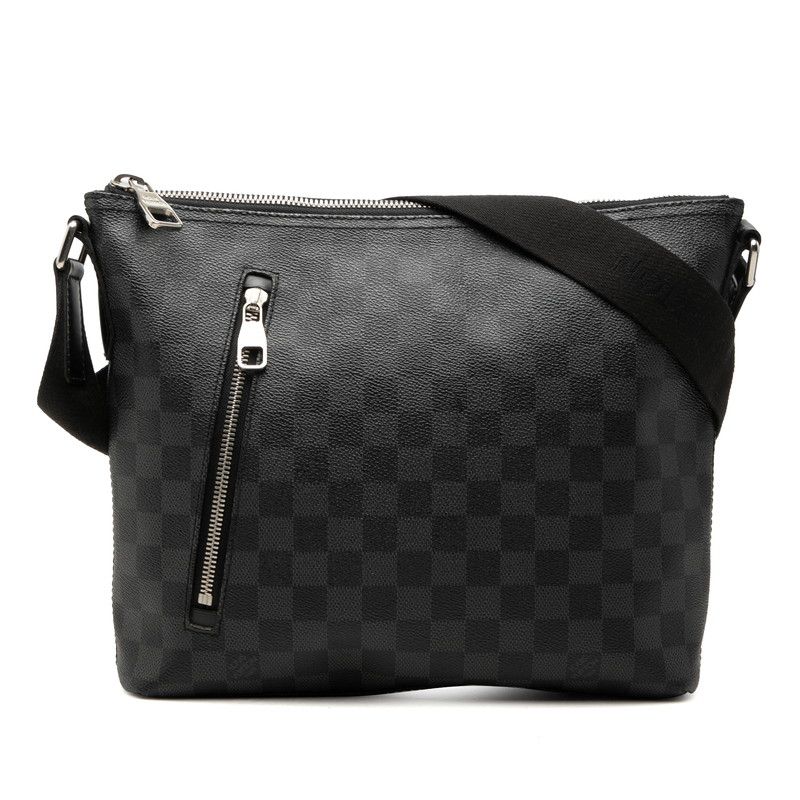 Louis Vuitton Damier Graphite Mick PM Crossbody Shoulder Bag Black Gray Leather