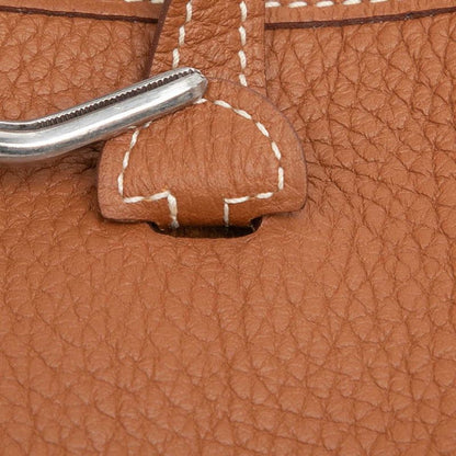 Hermes Evelyne TPM Amazon Crossbody Shoulder Bag Gold Brown Silver Taurillon — view 6