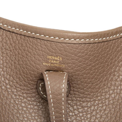 Hermes Evelyne TPM Amazon Crossbody Shoulder Bag Etoupe Gray Gold Taurillon — view 5