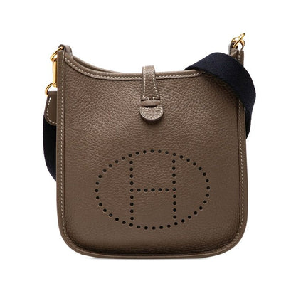 Hermes Evelyne TPM Amazon Crossbody Shoulder Bag Etoupe Gray Gold Taurillon