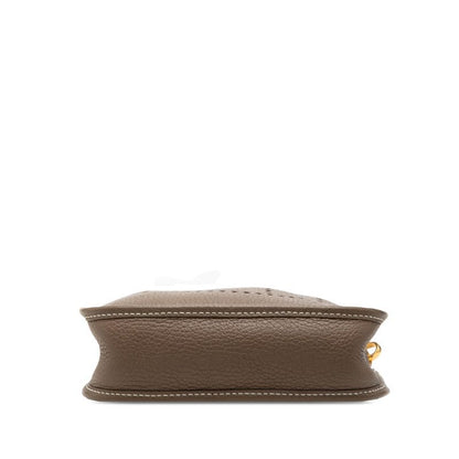 Hermes Evelyne TPM Amazon Crossbody Shoulder Bag Etoupe Gray Gold Taurillon — view 3