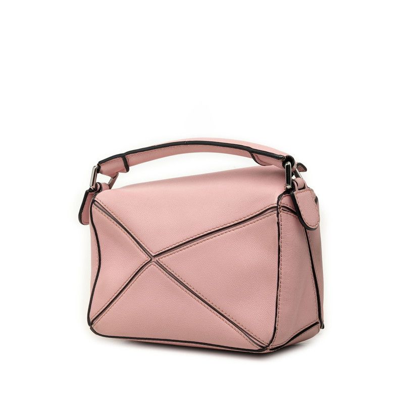 Loewe Puzzle Mini 2-Way Shoulder Bag Pink Leather — view 2