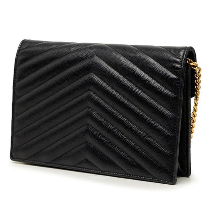 Saint Laurent Cassandra Envelope YSL Logo Crossbody Chain Wallet Shoulder — view 2