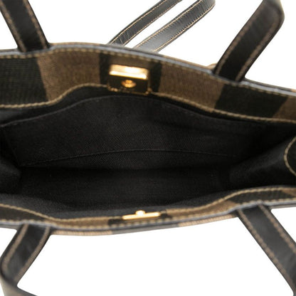 Fendi Pecan Shoulder Bag Mini Backpack 3way Black Beige Leather — view 4