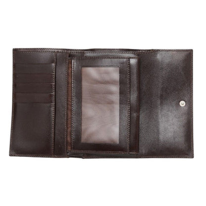 Fendi Zucca Trifold Wallet Brown Black Canvas Leather — view 9