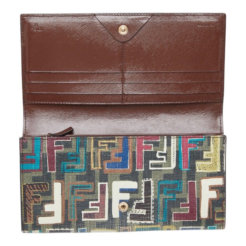 Fendi Zucca Wallet Multicolor Leather — view 8