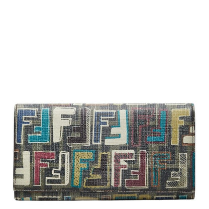 Fendi Zucca Wallet Multicolor Leather