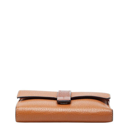 Loewe Anagram Vertical Wallet Small Trifold Brown Leather — view 3