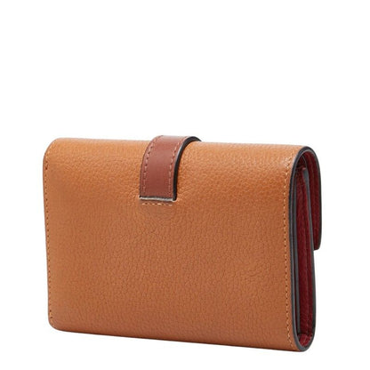 Loewe Anagram Vertical Wallet Small Trifold Brown Leather — view 2