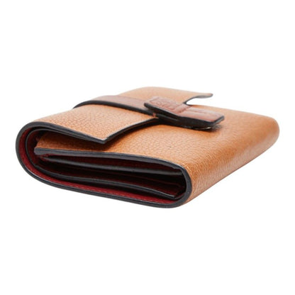 Loewe Anagram Vertical Wallet Small Trifold Brown Leather — view 5