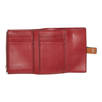 Loewe Anagram Vertical Wallet Small Trifold Brown Leather — view 8