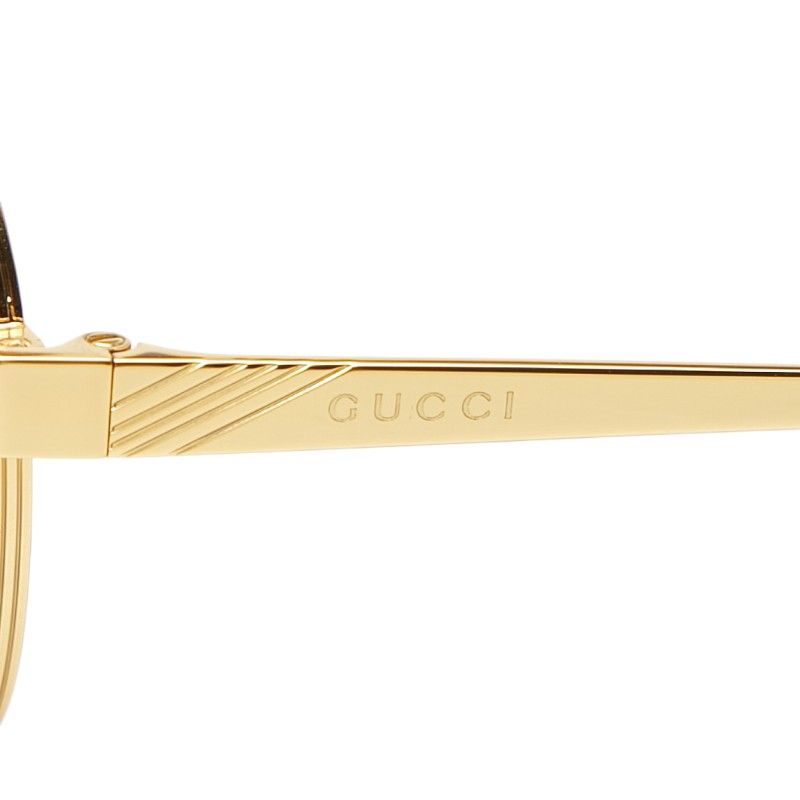 Gucci Boston UV Cut Sunglasses Gold Ivory Acetate Plated Eyewear — view 6