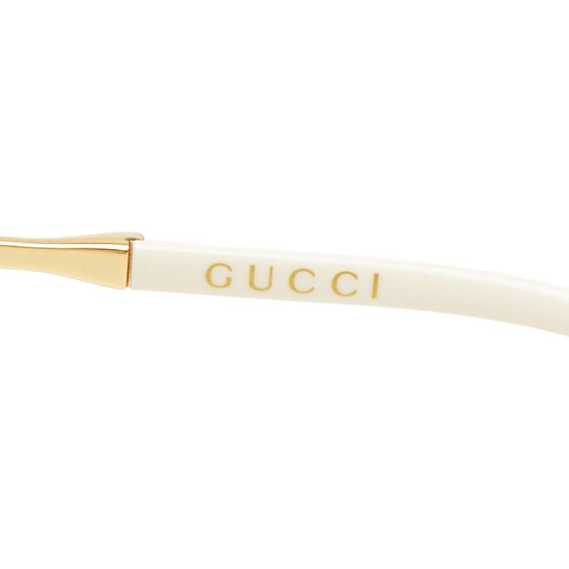 Gucci Boston UV Cut Sunglasses Gold Ivory Acetate Plated Eyewear — view 7