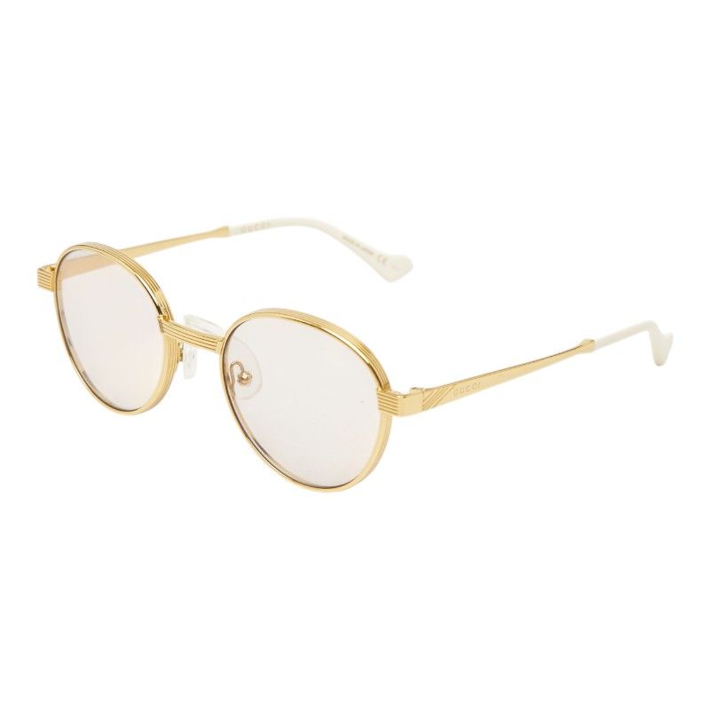 Gucci Boston UV Cut Sunglasses Gold Ivory Acetate Plated Eyewear