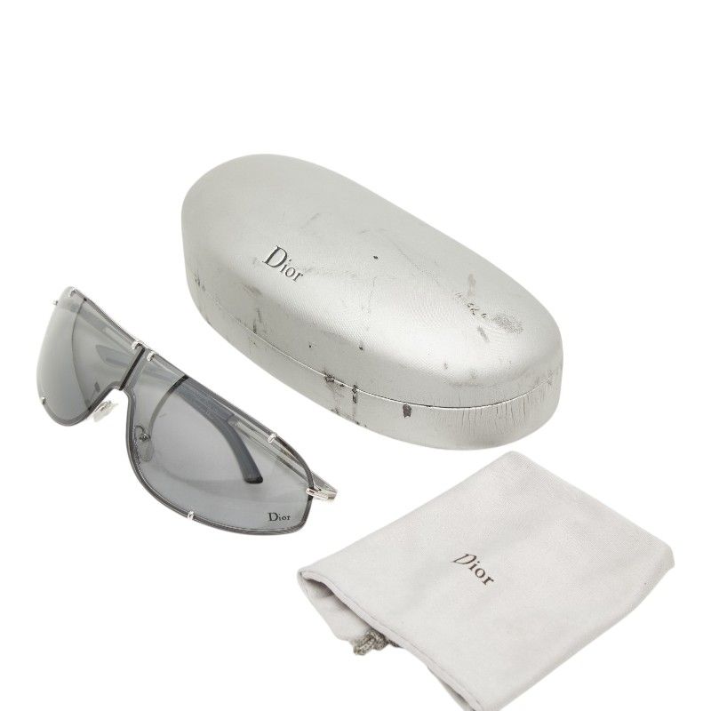 Dior Vintage Sunglasses Silver Acetate Metal Eyewear — view 8