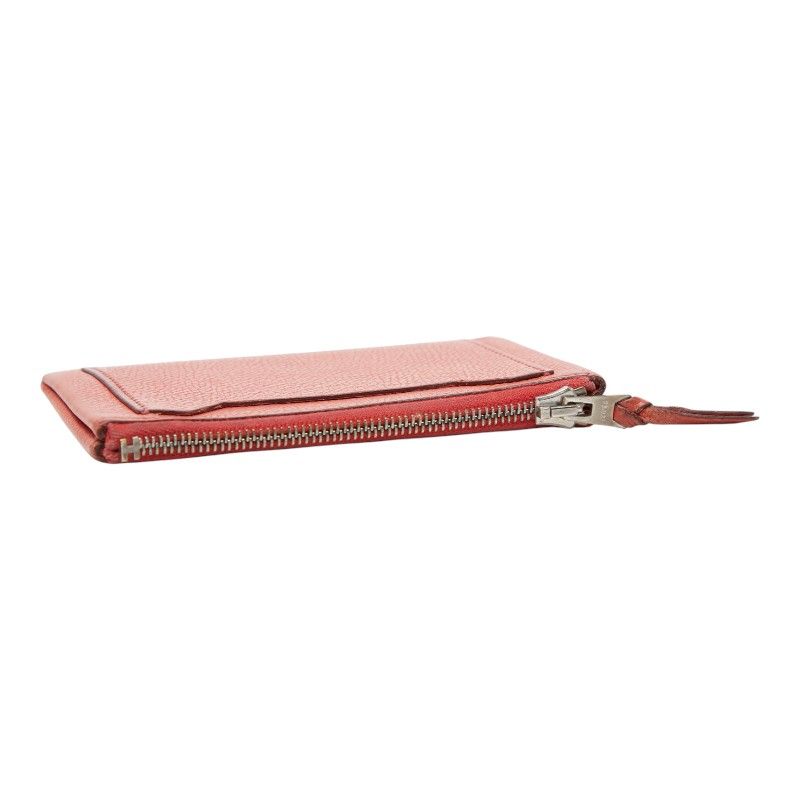 Hermes Clarice PM Coin Purse Orange Leather — view 6