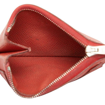 Hermes Clarice PM Coin Purse Orange Leather — view 8