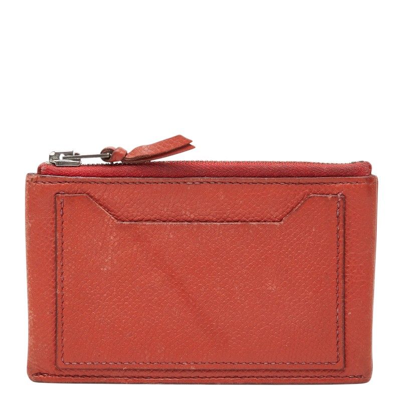 Hermes Clarice PM Coin Purse Orange Leather