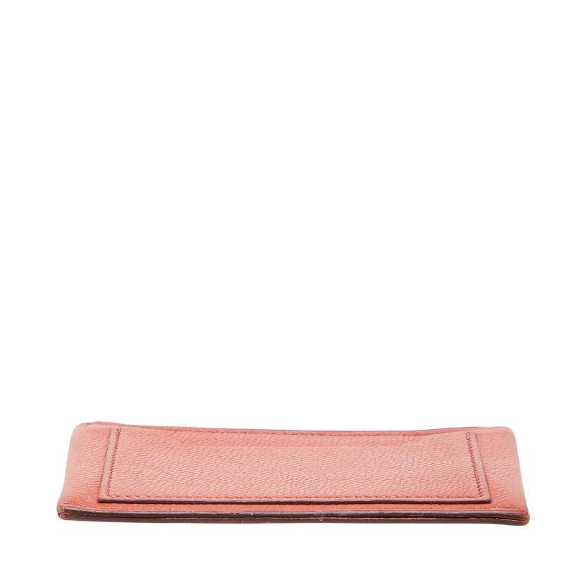 Hermes Clarice PM Coin Purse Orange Leather — view 3
